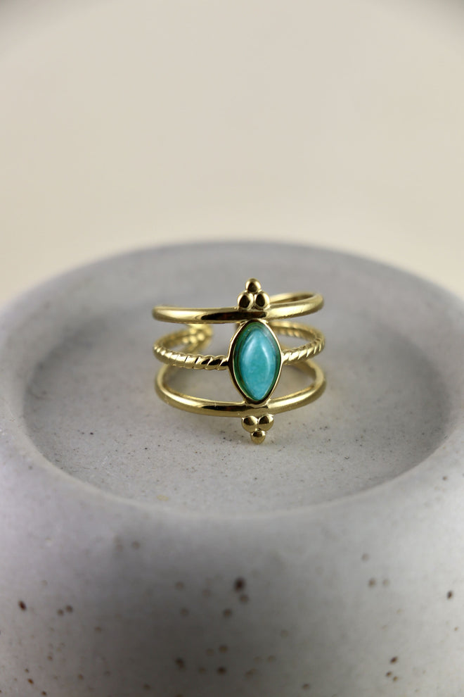 I AM confident - anello Amazzonite mirror