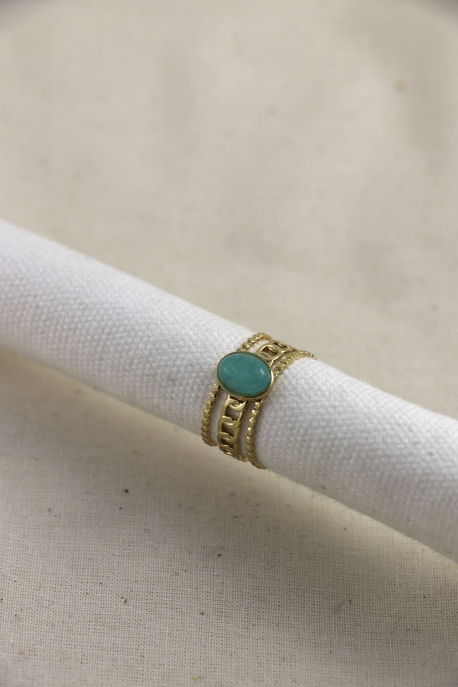 I AM confident - Anello Amazzonite "Chain"