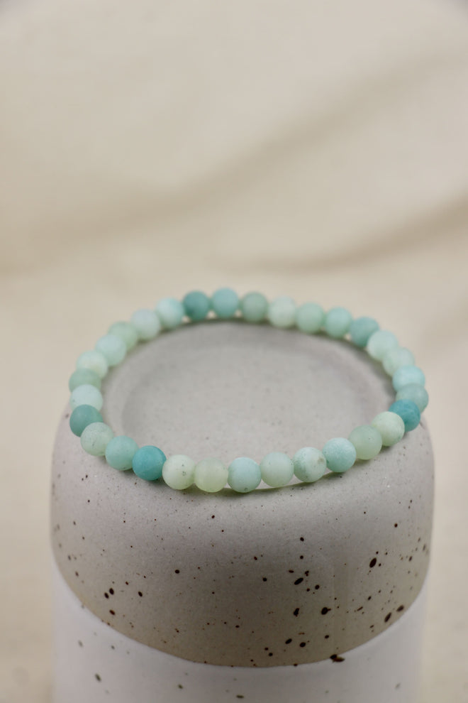 I AM confident - Braccialetto in amazzonite opaco