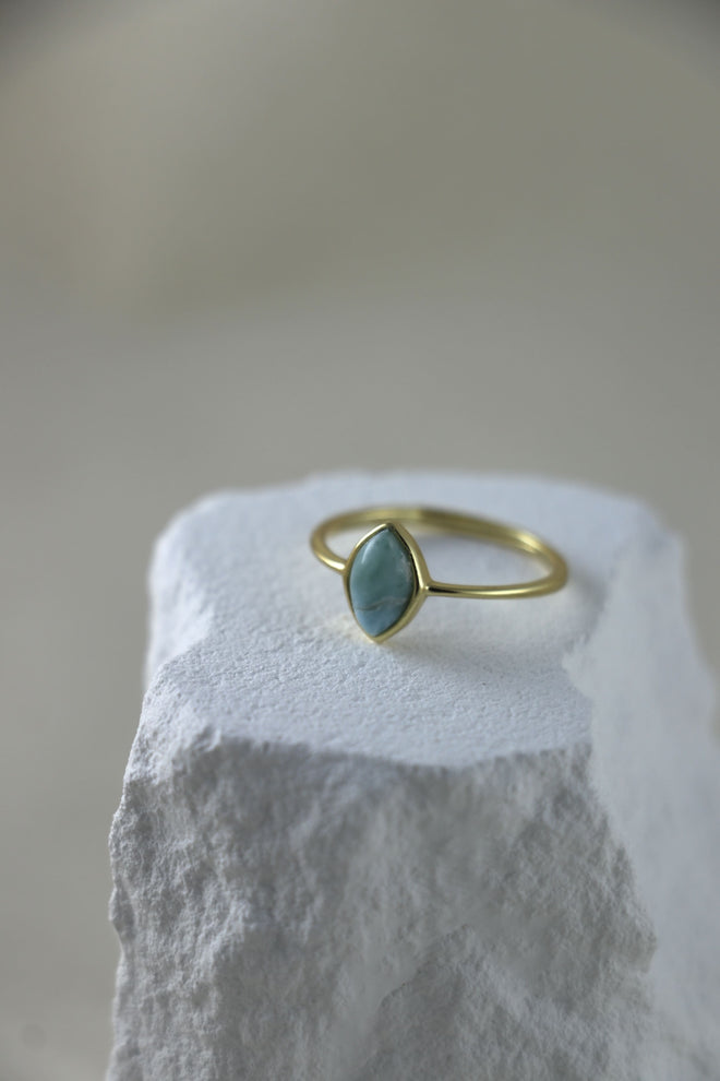 I AM inspired - Larimar Ring Drop