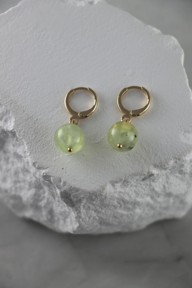 I AM intuitive - Prehnit Ohrringe Kugel