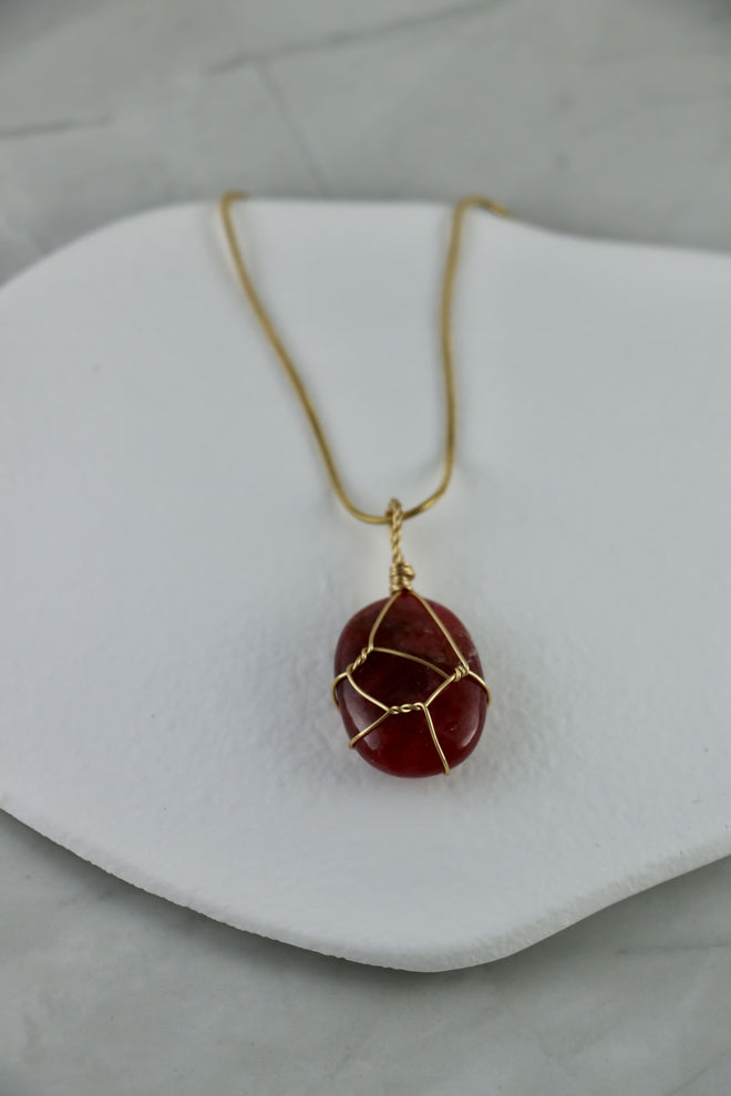 I AM worthy - Rodochrosit Halskette