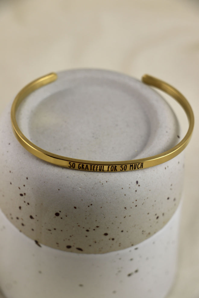 Bracelet Mantra - so grateful for so much