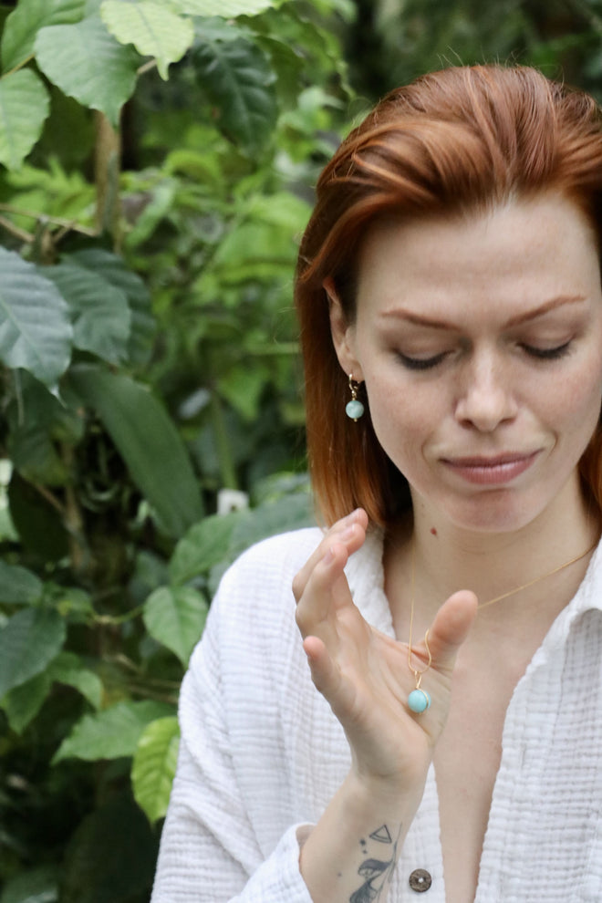 I AM confident - Collana di amazzonite a sfera