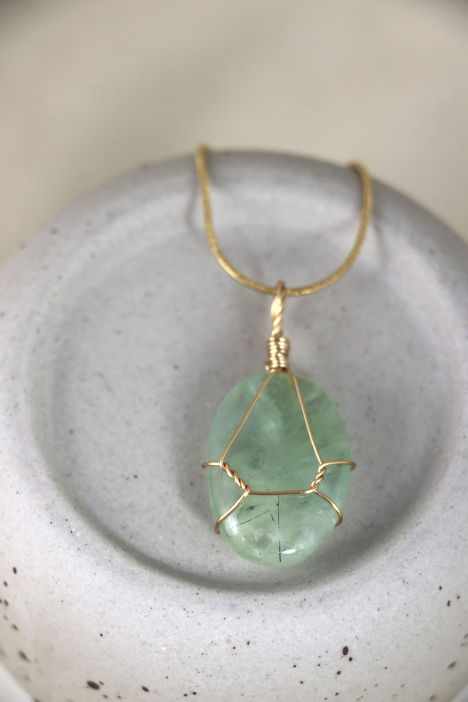 I AM intuitive - Collana Prehnite