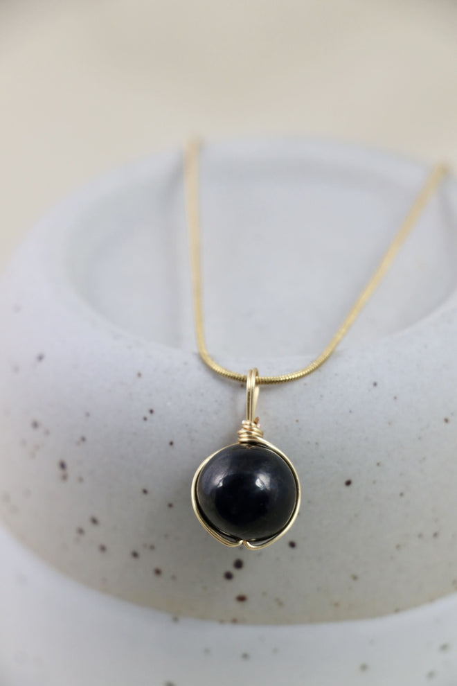 I AM protected - Collana a sfera in shungite