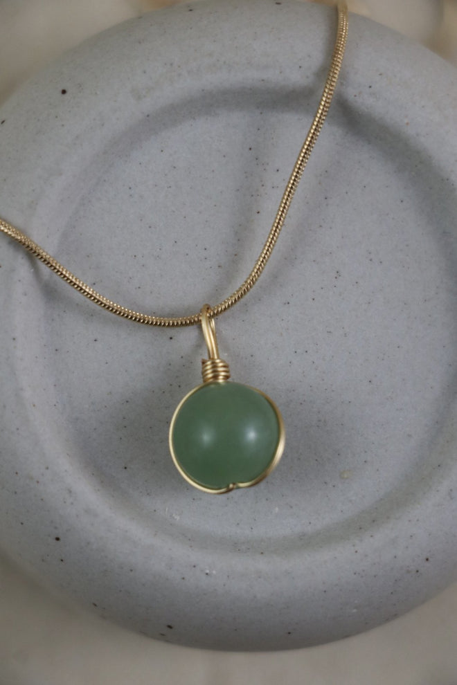 I AM whole - Aventurin Halskette Kugel - My Store