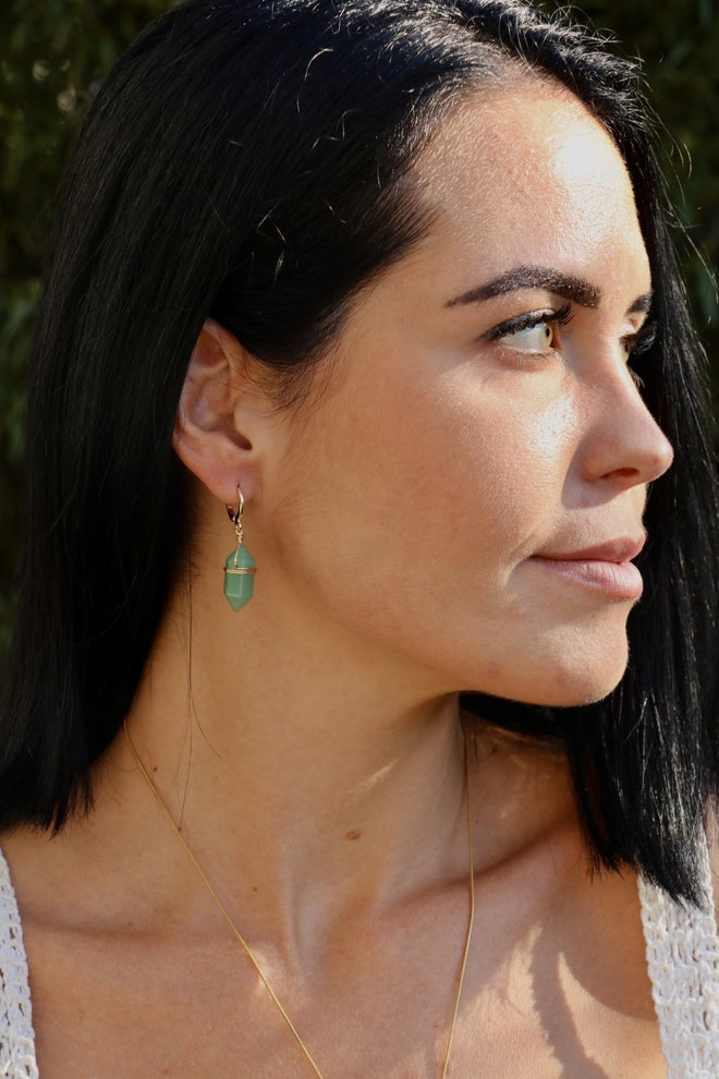 I AM whole - Aventurin Ohrringe Spitzen - My Store