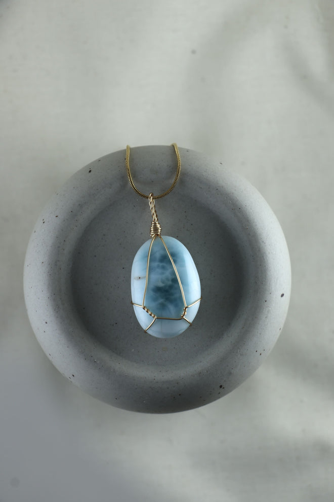 I AM inspired - Larimar Halskette Einzelstück 9