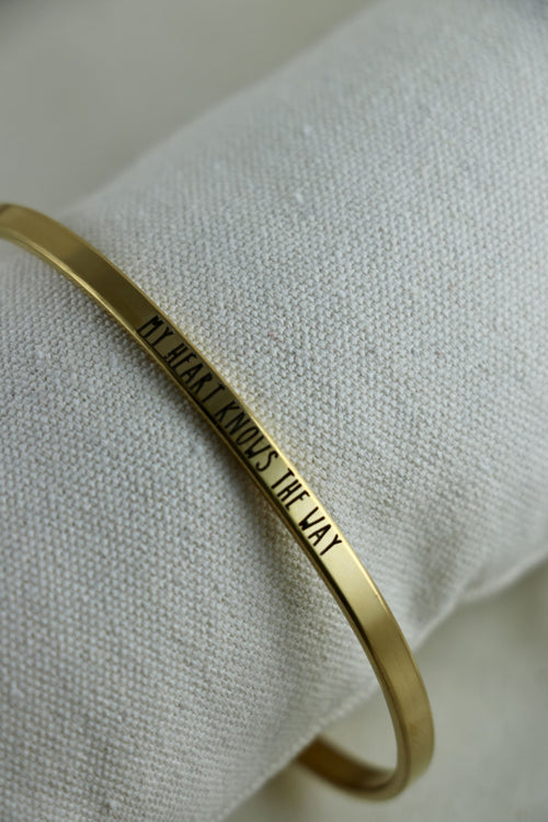 Mantra Armband - My heart knows the way