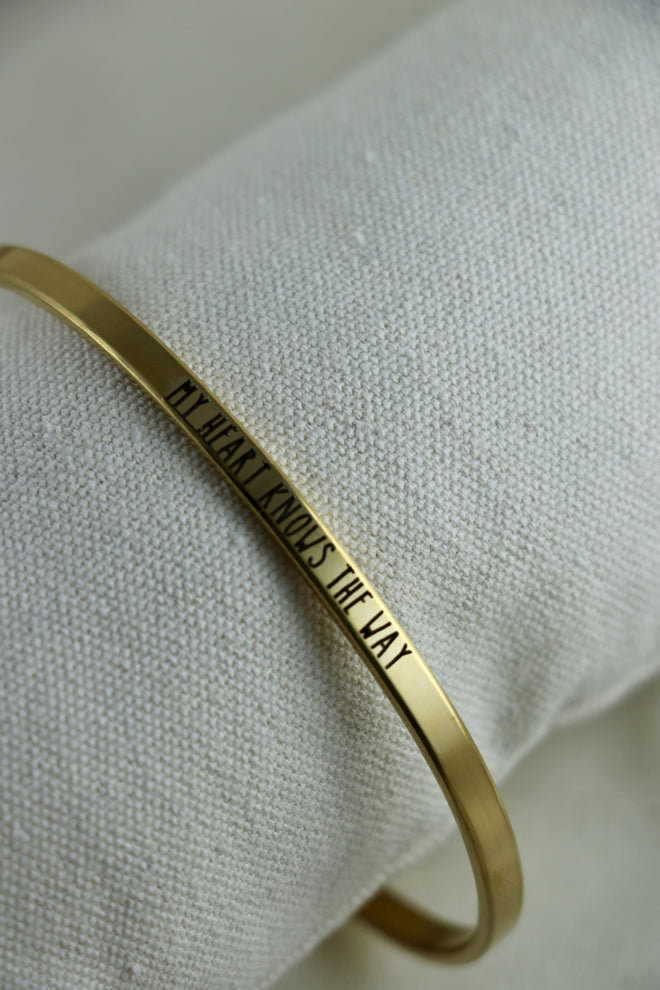 Mantra Armband - My heart knows the way