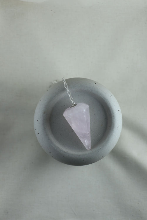 I AM love - Kristall Pendel Rosenquarz