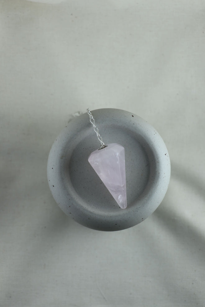 I AM love - Kristall Pendel Rosenquarz