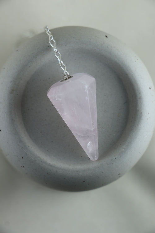 I AM love - Kristall Pendel Rosenquarz