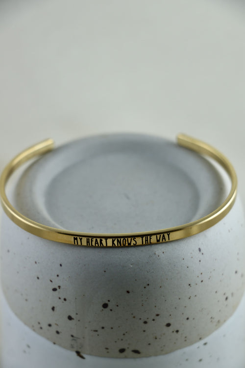 Mantra Armband - My heart knows the way
