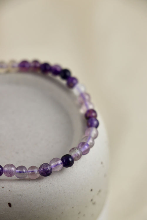 I AM focused - Bracelet en fluorite violet