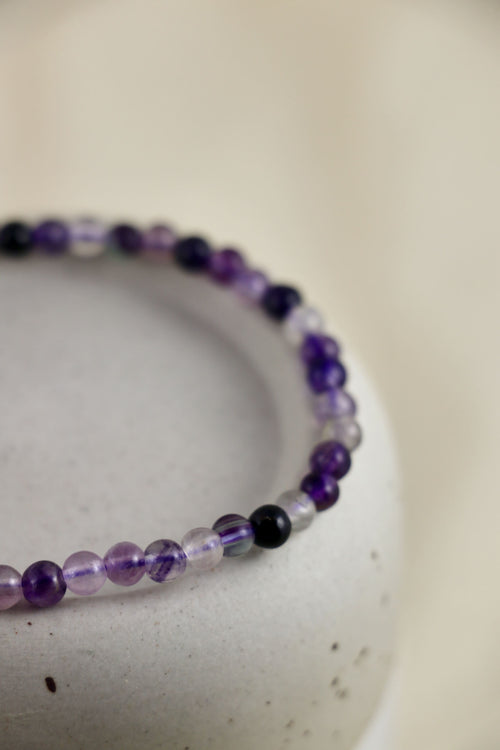 I AM focused - Bracelet en fluorite violet
