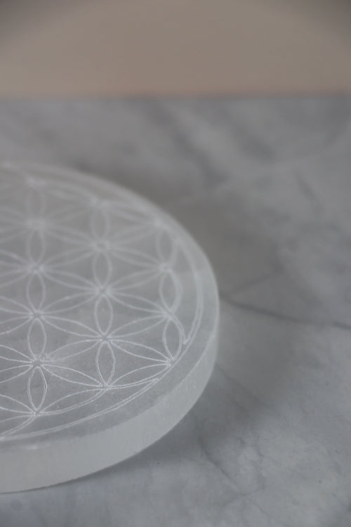 I AM light - Selenit Untersetzer