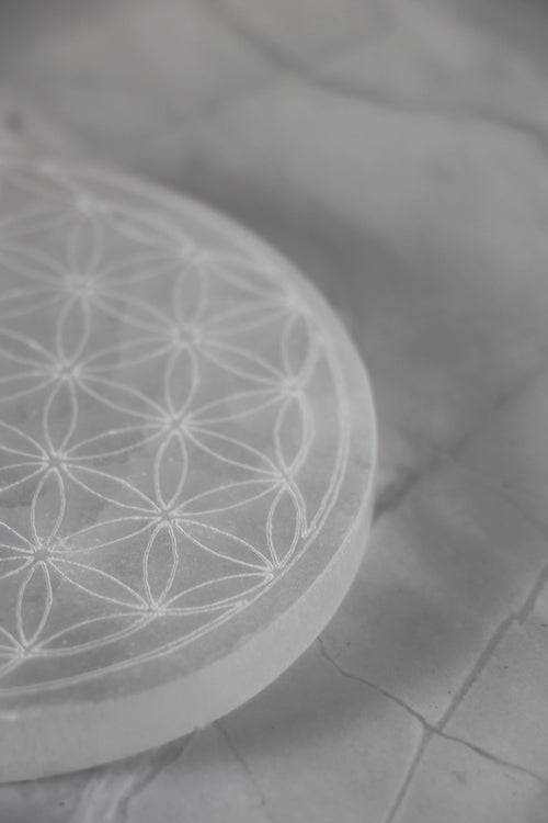 I AM light - Selenit Untersetzer