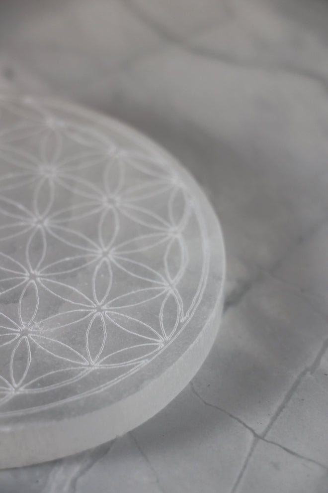 I AM light - Selenit Untersetzer