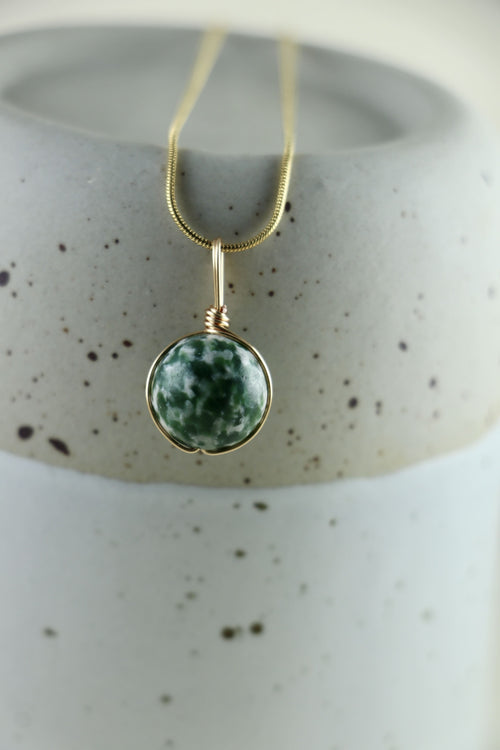 I AM harmony - Collier Agate Mousse Boule