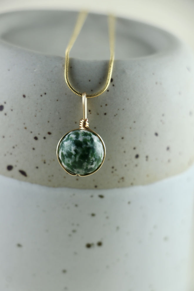 I AM harmony - Collana Agata Muschiata Sfera
