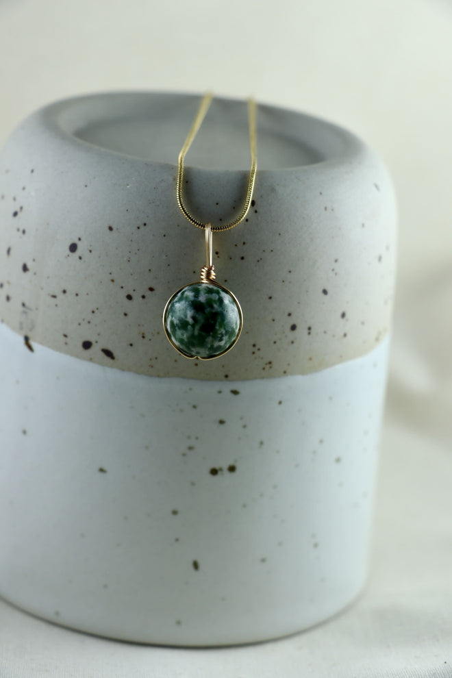 I AM harmony - Collana Agata Muschiata Sfera