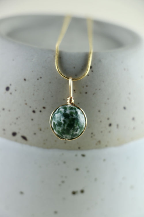 I AM harmony - Collier Agate Mousse Boule