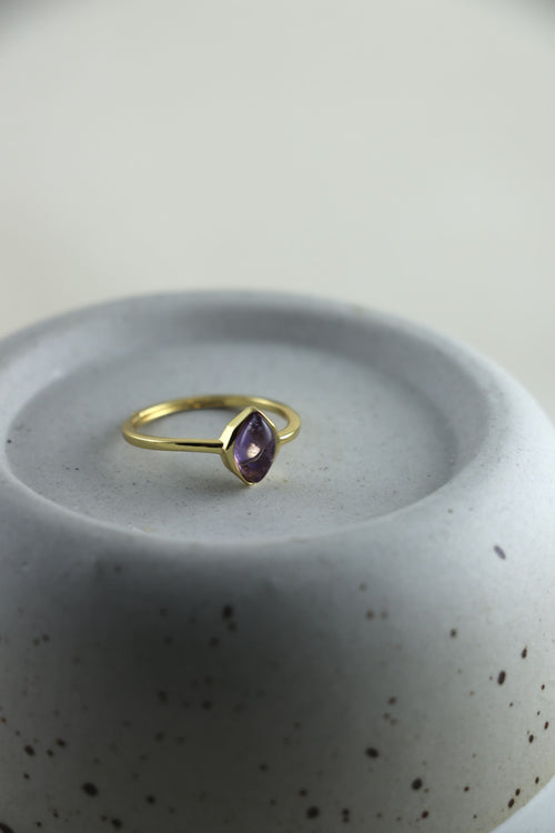 I AM clarity - Amethyst Ring Drop