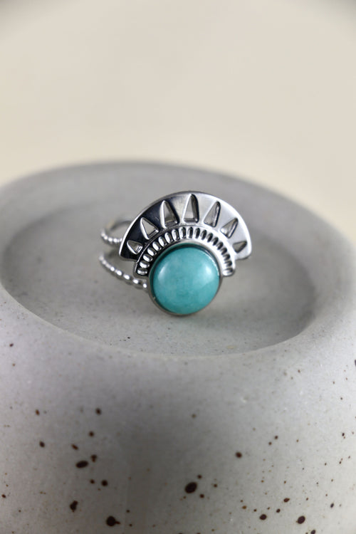I AM confident - Bague Amazonite Rise Silver