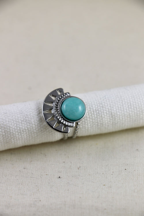 I AM confident - Bague Amazonite Rise Silver