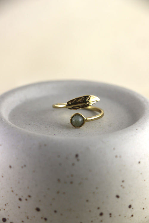 I AM magical - Bague Labradorite Plume