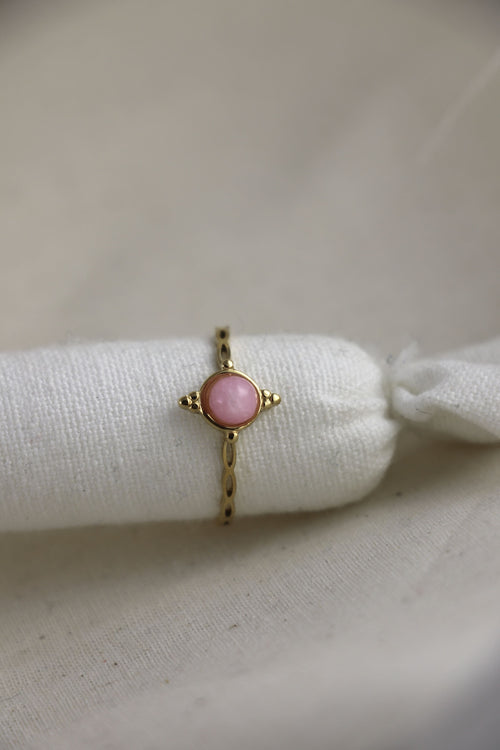 I AM love - Bague en quartz rose boussole