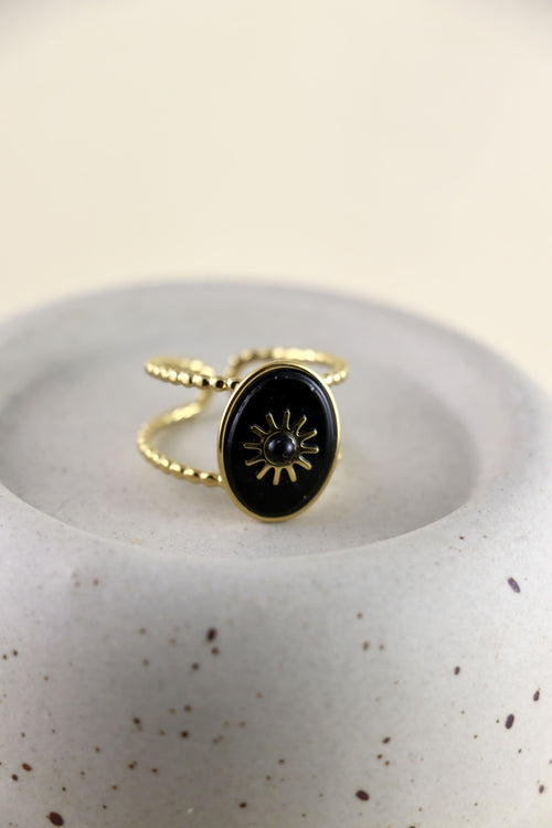 I AM limitless - Bague Onyx Soleil