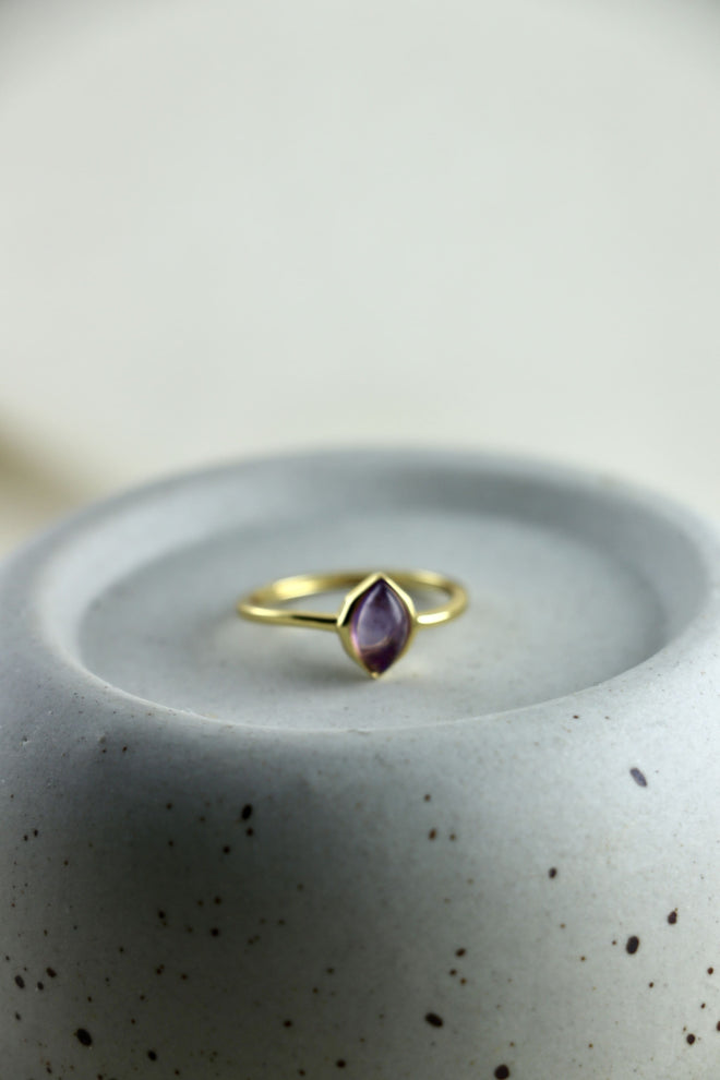 I AM clarity - Amethyst Ring Drop