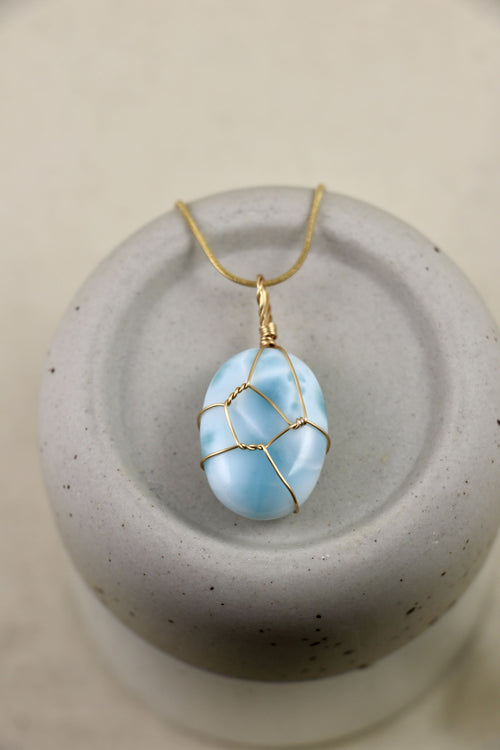 I AM inspired - Collier Larimar Pièces Uniques
