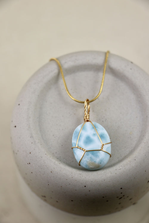 I AM inspired - Collier Larimar Pièces Uniques