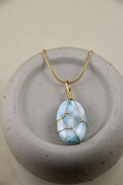 I AM inspired - Collier Larimar Pièces Uniques