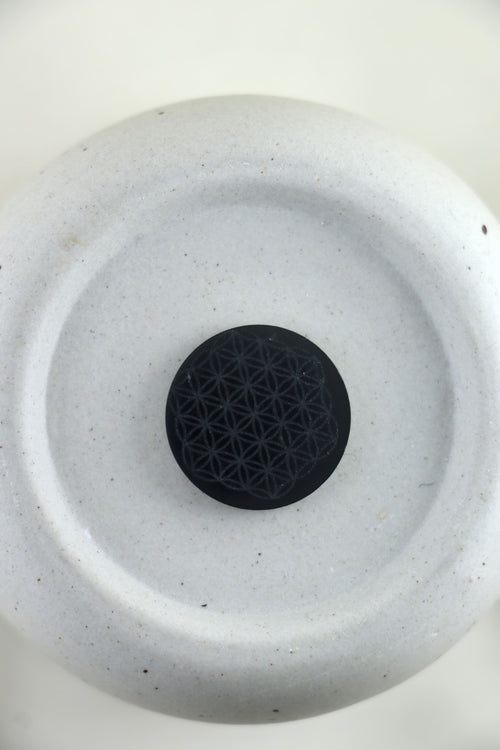 I AM protected - Schungit Handy Plättchen Blume des Lebens