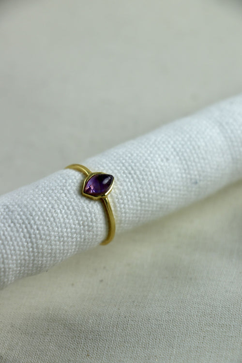 I AM clarity - Amethyst Ring Drop