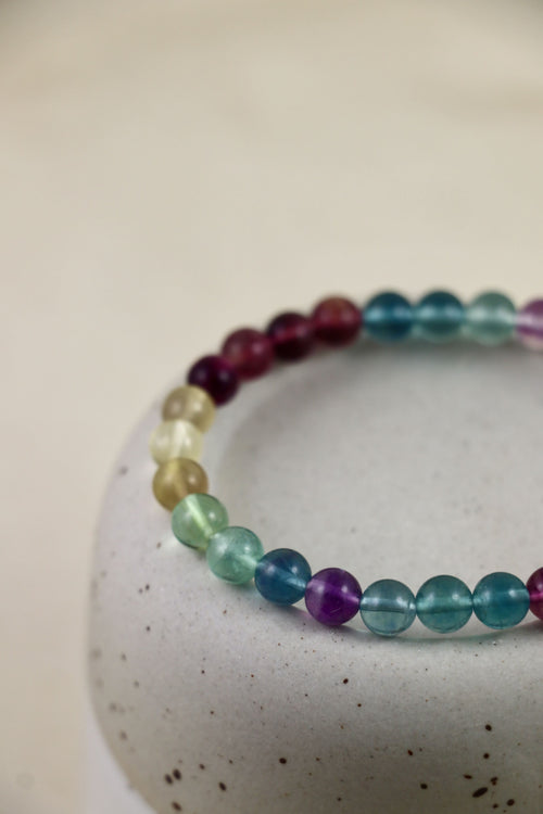 I AM focused - Bracciale Fluorite colorato