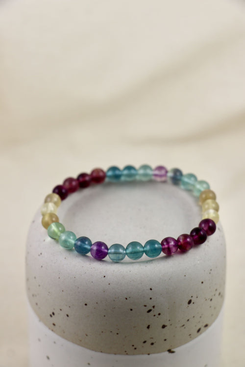 I AM focused - Bracciale Fluorite colorato