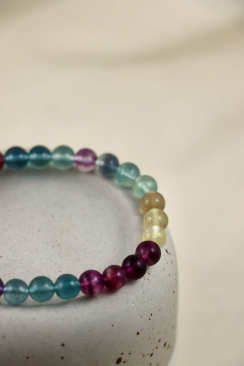 I AM focused - Bracciale Fluorite colorato