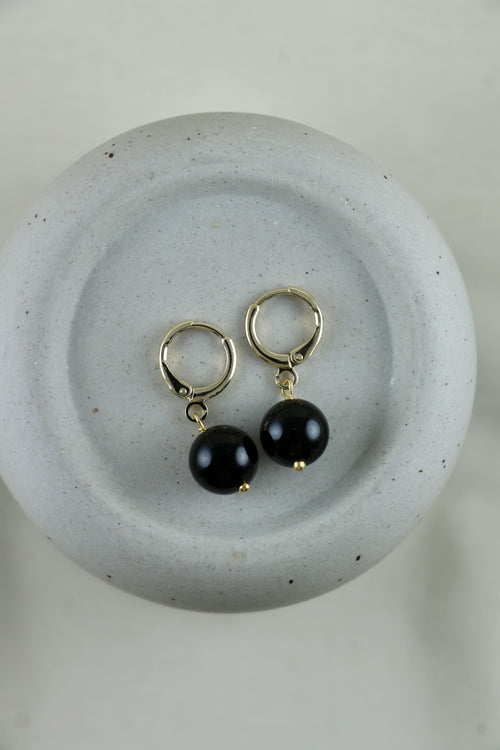 I AM limitless - Onyx Ohrringe Kugel Glanz