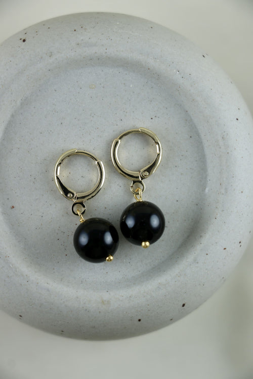 I AM limitless - Onyx Ohrringe Kugel Glanz