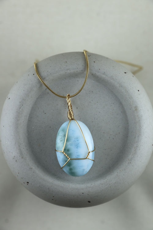 I AM inspired - Larimar Halskette Einzelstück 2