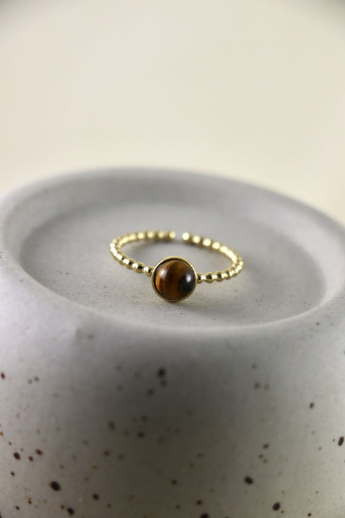 I AM brave - Bague Oeil de Tigre button