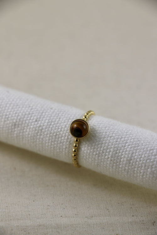 I AM brave - Bague Oeil de Tigre button
