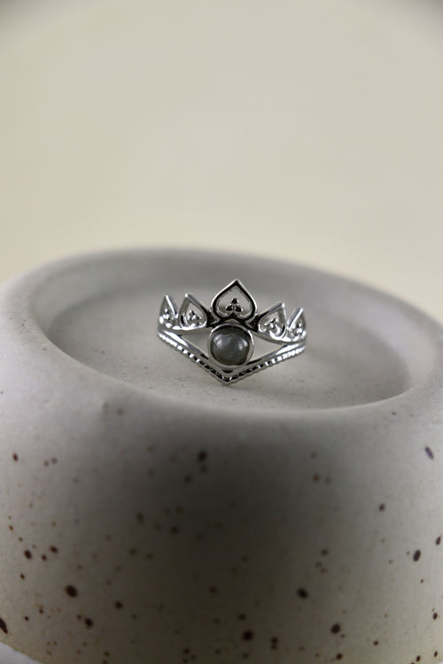 I AM magical - Anello in Labradorite crown Argento