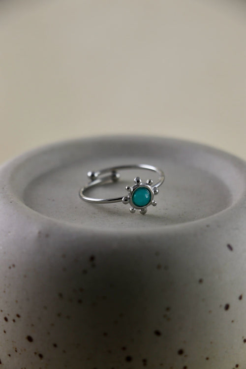 I AM confident - Anello in Amazzonite shine Argento
